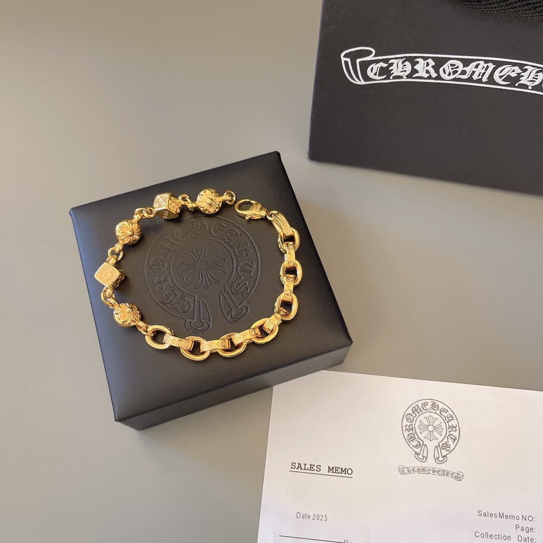 Chrome Hearts TREASURE HEIST Gold Bracelet